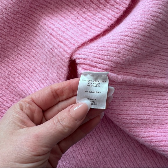 Something navy pink vneck oversized sweater - Picture 6 of 7